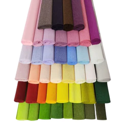 Papel Crepom Impermeável TIPO Italiano 48cmx2m UNIDADE CORES LISAS / METALIZADO / PEROLADO - para artesanato, bem casado