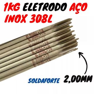 Eletrodo De Aço Inox 308 (2,00mm) Pacote 1kg - Soldaforte em Oferta na Shopee
