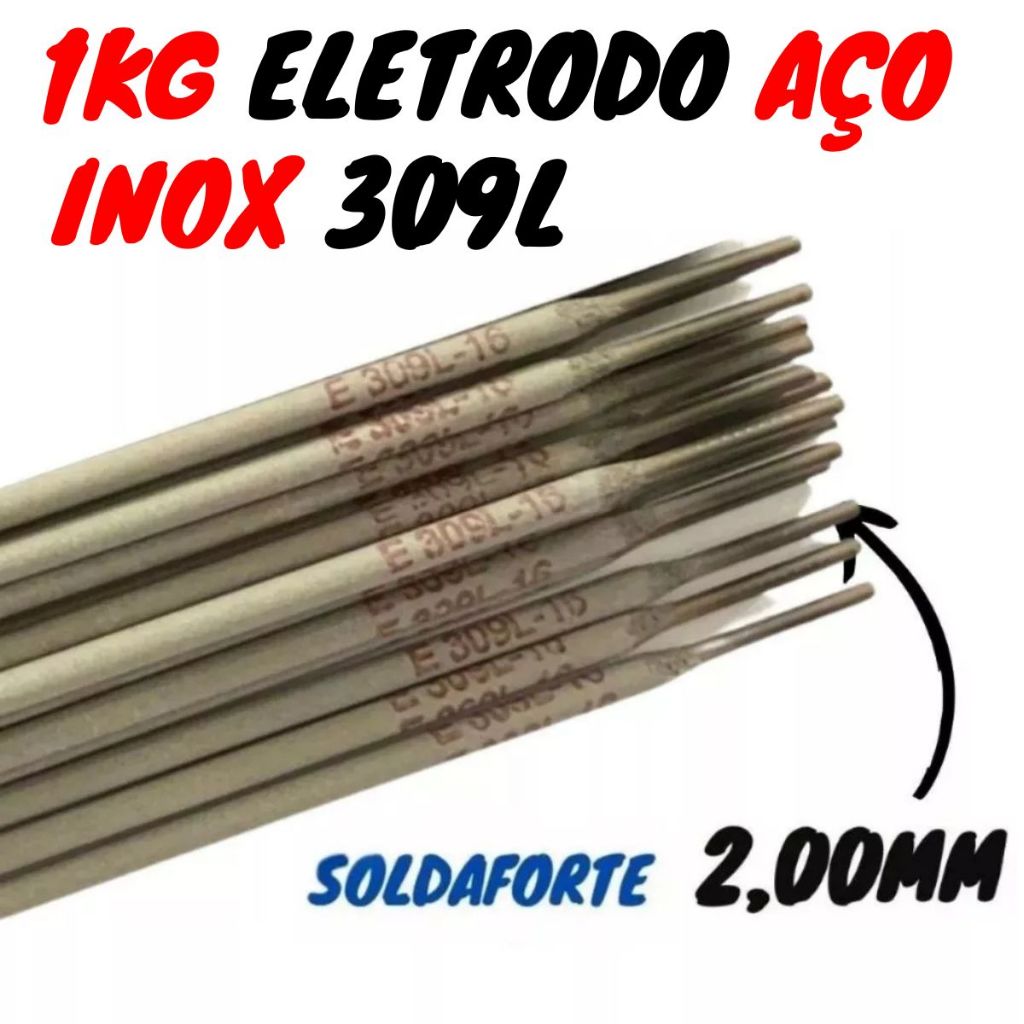 Eletrodo De Aço Inox 309 (2,00mm) Pacote 1kg - Soldaforte