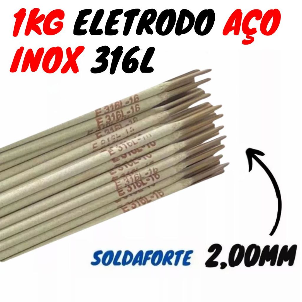 Eletrodo De Aço Inox 316 (2,00mm) Pacote 1kg - Soldaforte
