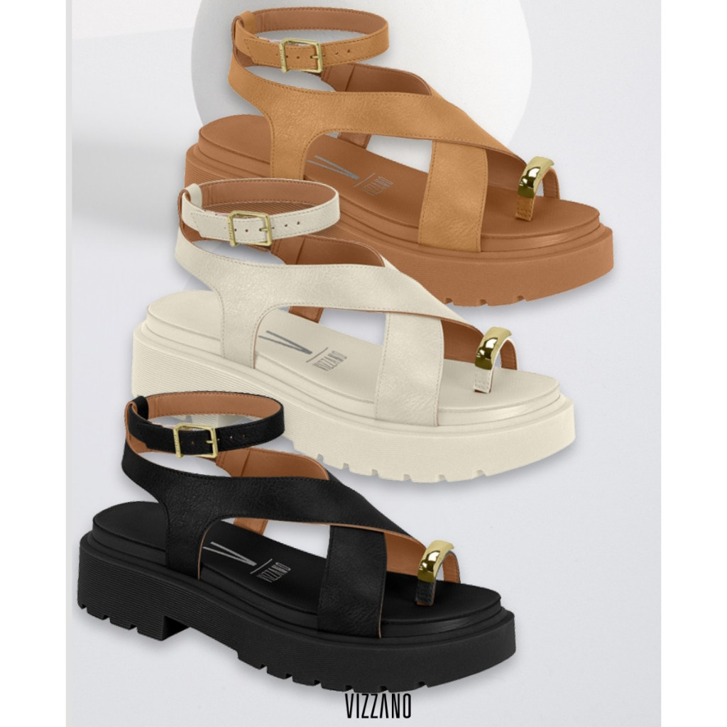 Sandália Feminina Confortável Vizzano FlatForm Levissíma