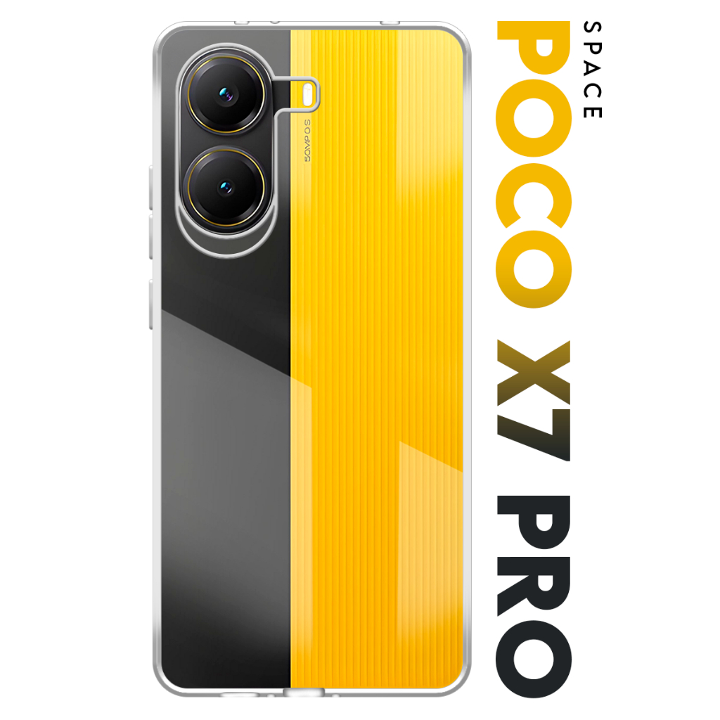 Case Capinha Case Anti Impacto Space Acrílico Transparente Protetora para Xiaomi Poco X7 Pro trla 6.67 pol