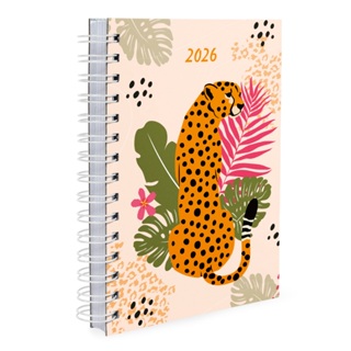 Agenda Capa Dura 2026 Tropical Onça Rosa em Oferta na Shopee