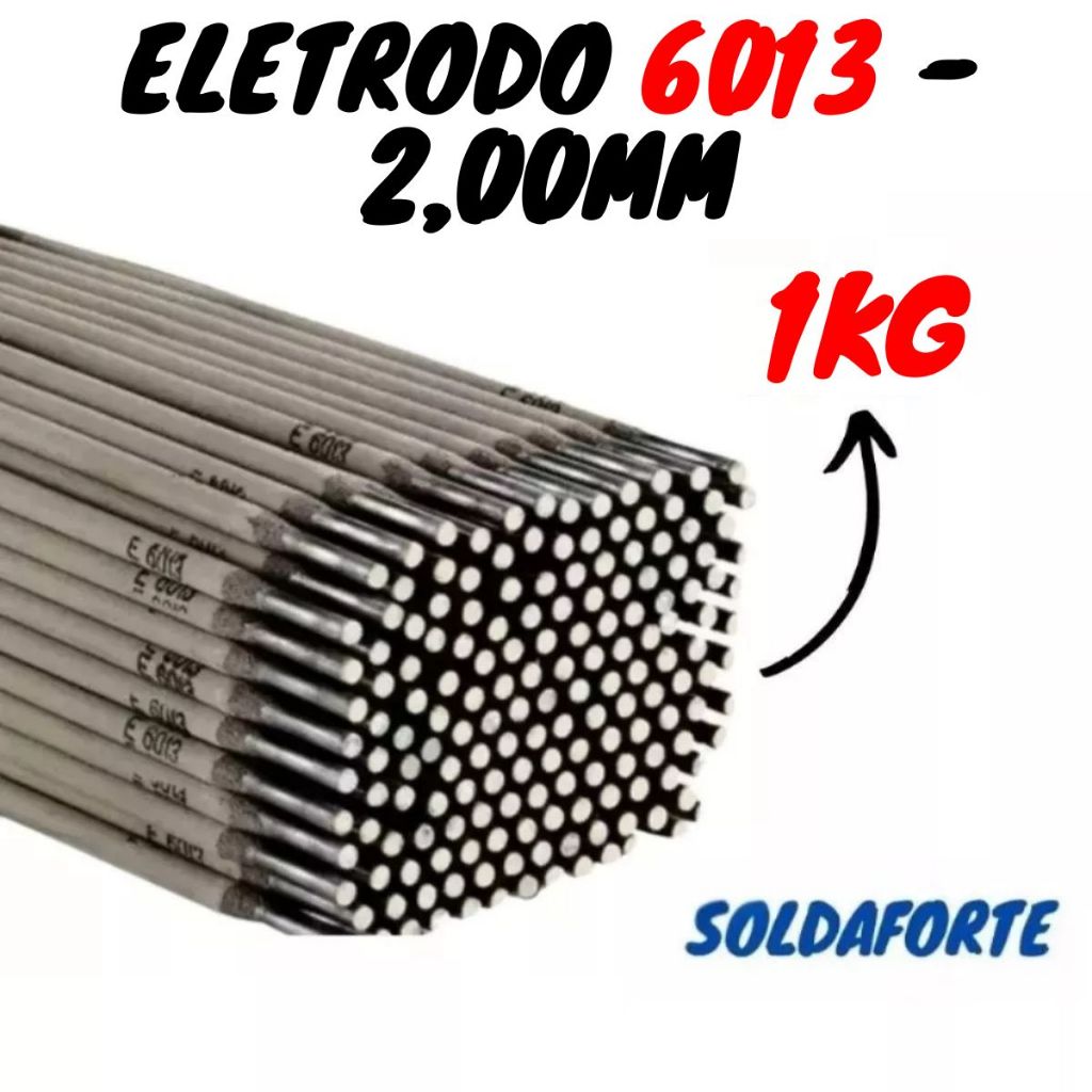 1Kg Eletrodo 6013 de 2,0mm Serralheiro 2mm - Soldaforte em Oferta na Shopee