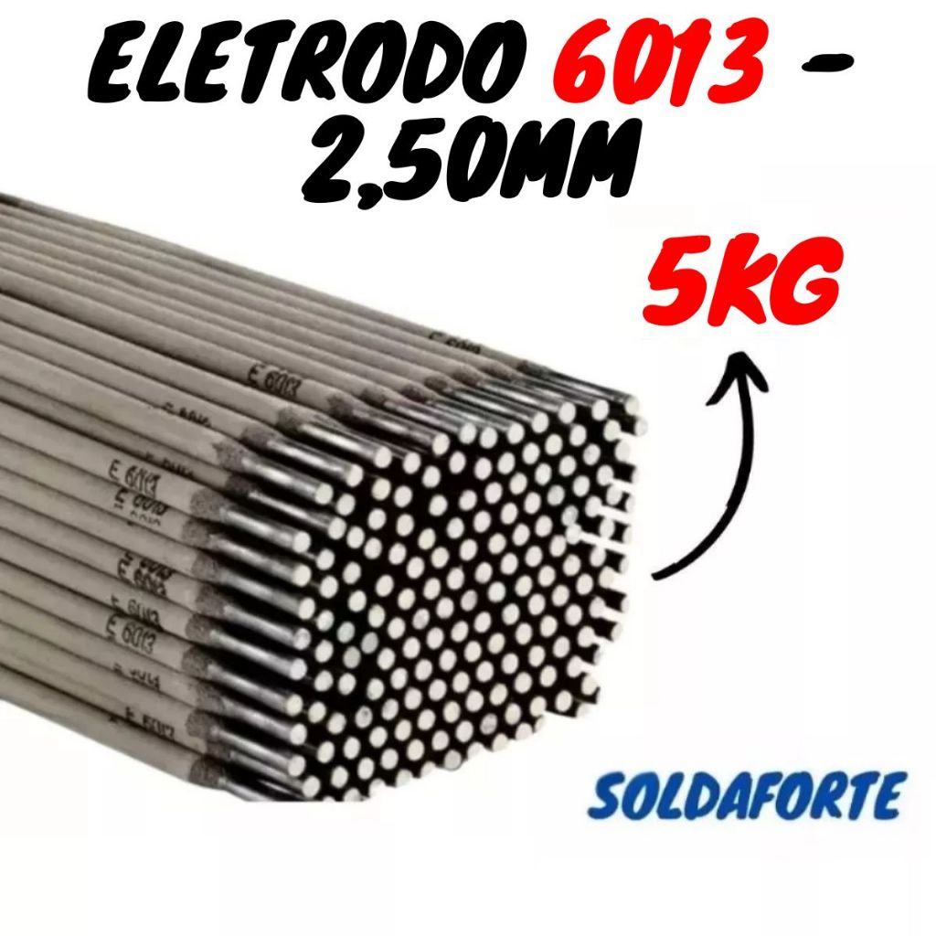 5kg Eletrodo 6013 de 2,50mm (Cinza) - Soldaforte