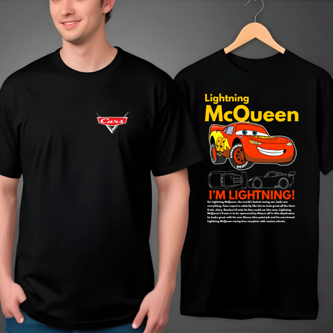 Camiseta camisa Blusa Algodão Premium Mcqueen Sally Casal Estampa Personalizada DTF