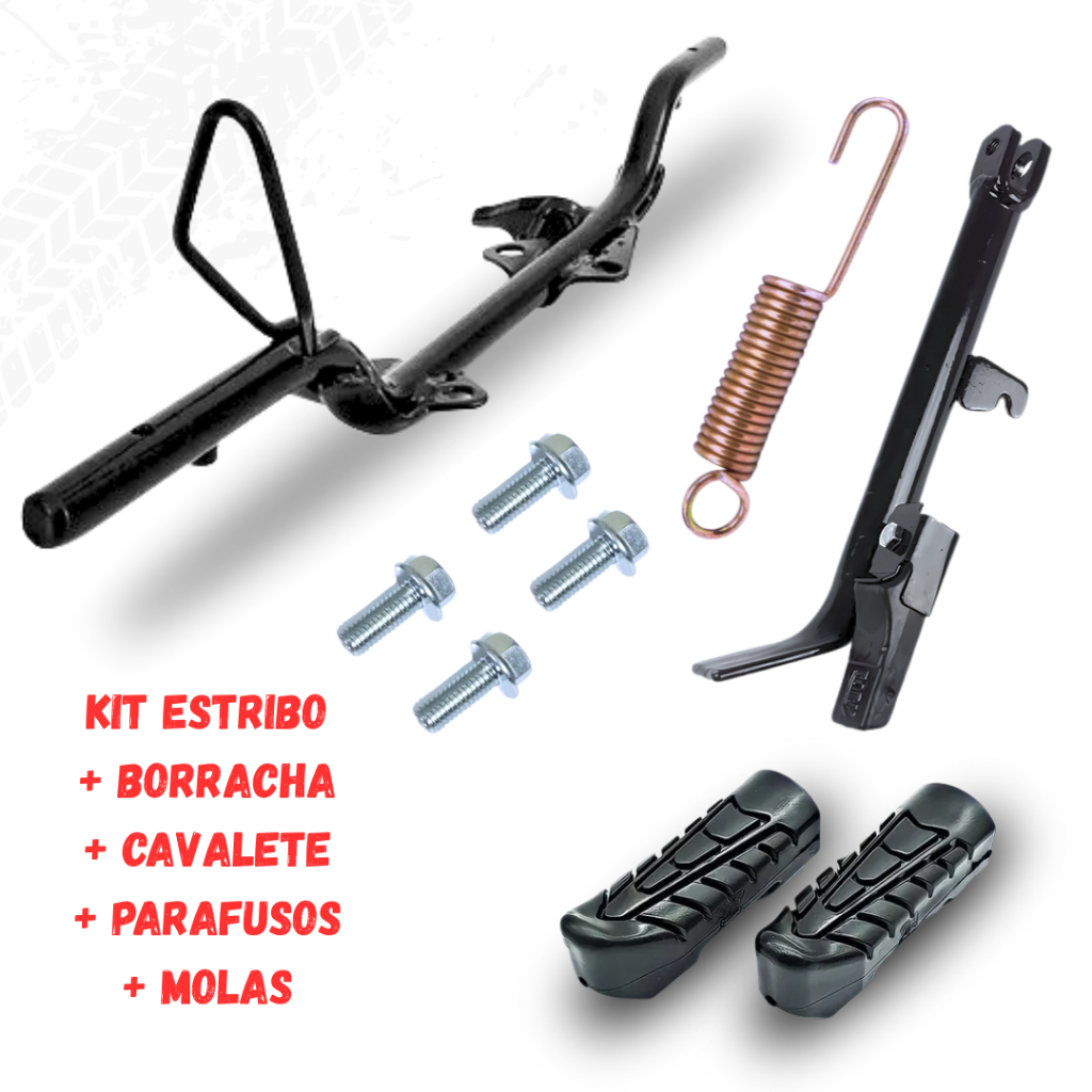 Estribo + Pedaleira + Cavalete Lateral + Parafusos + Molas Titan Fan 160 150 125 - 2014 a 2025 em Oferta na Shopee