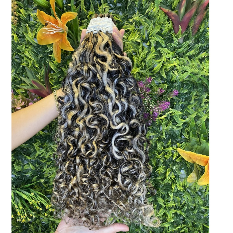 CABELO HUMANO BRASILEIRO CACHEADO CAIPIRA GRISALHO 55CM 50GRAMAS