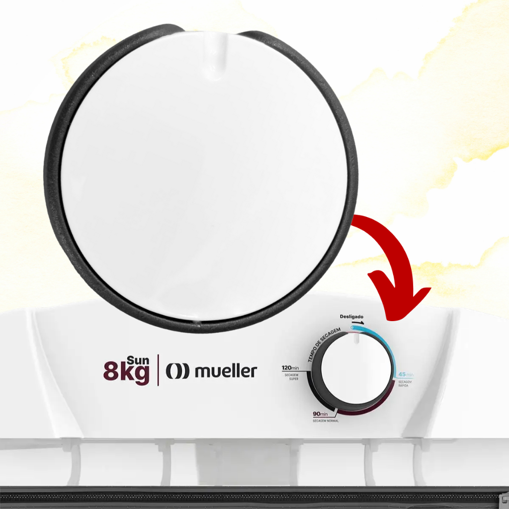 Botão do Timer Secadora Mueller Solaris / Sun 8KG - Original 510004100