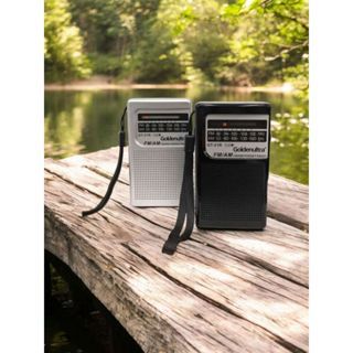Rádio Portátil De Bolso AM FM A Bateria Recarregavel e Pilha com Entrada de Fone GT-21R Goldenultra