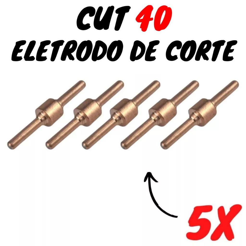 5 Eletrodo Longo Cut 40 Plasma - Soldaforte