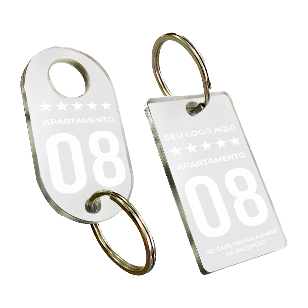 Kit 10 Chaveiros Para Hotel/Pousada/Motel/ Acrílico Personalizado Numerado E Sua Logo em Oferta na Shopee