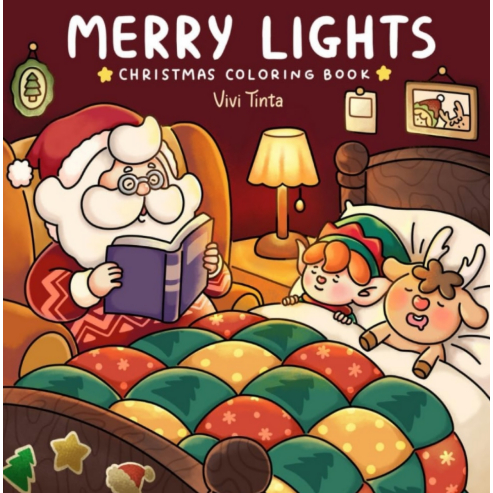 Kit 38 Desenhos de Merry Lights Para Colorir - (Folha Soltas) A4 75g