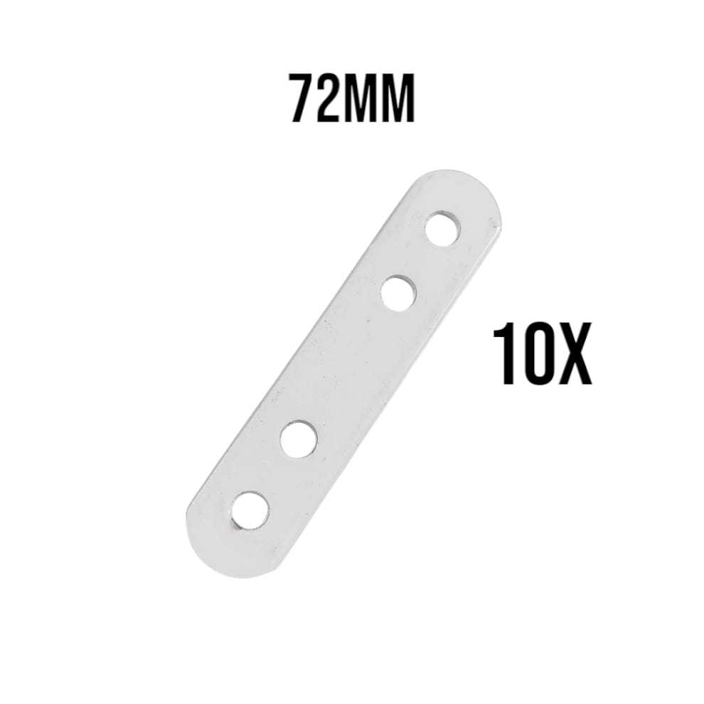 10 X Kit Suporte Chapa União Reta Junção De Aço 47/72/150mm - Acompanha Parafusos para Instalação