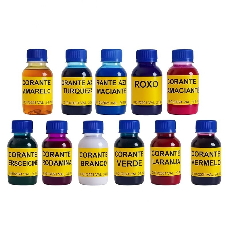 11 Corante De 100ml Para Sabão , Amaciante, Detergente, Desinfetante. em Oferta na Shopee