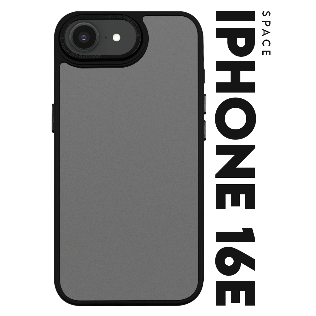 Case Capinha Case Anti Impacto Space Acrílico Fumê Protetora para IPhone 16e tela 6.1 pol