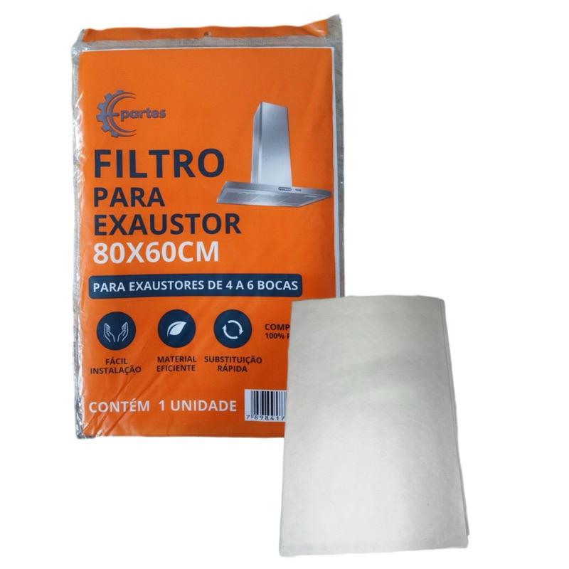 Filtro Manta para Coifas Exaustores e Depuradores Universal 60cm por 80cm ( KIT C/3 Peças )