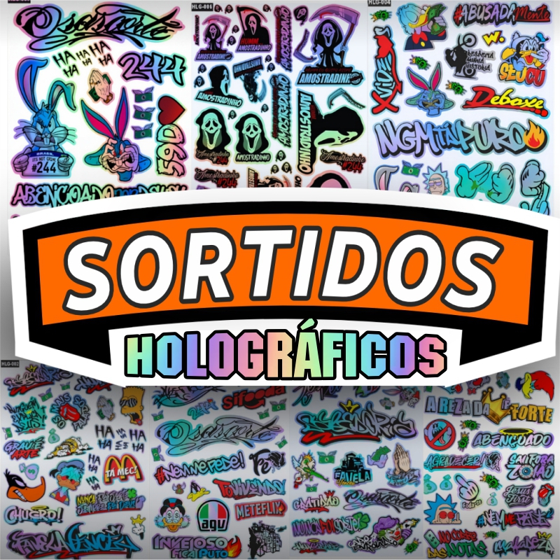 SUPER KIT 2 Holográfico - Adesivo para Capacete Moto Bike Carro - Pernalonga Grau 244 Giro - Diverso em Oferta na Shopee