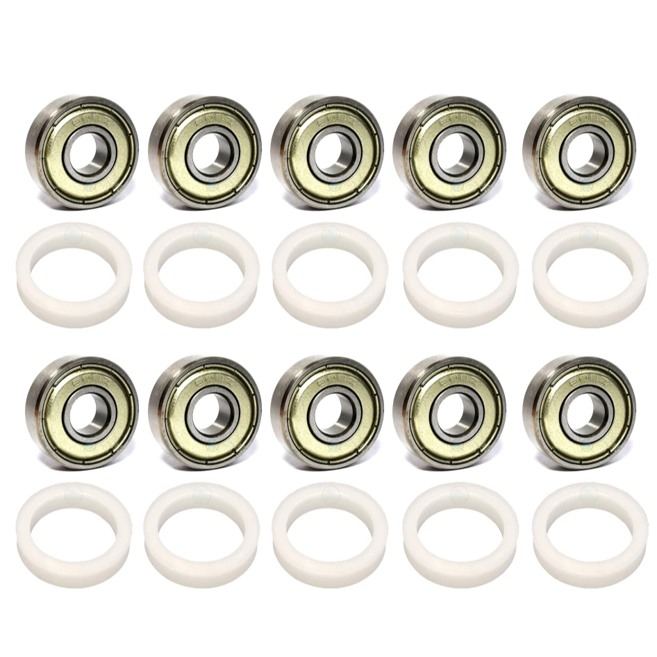 Kit 10 unidades Rolamento 608 ZZ e 10 unidades Suporte Mancal Ventilador Mondial Britânia Mallory