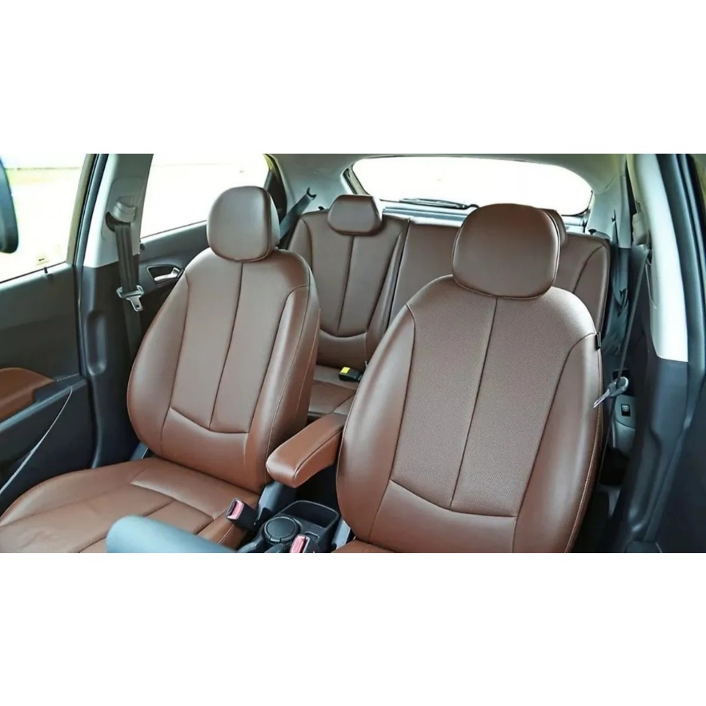 Capa Para Banco Automotivo Couro Carro Hb20 Hb20s Hb20x Marrom 2013 A 2019 em Oferta na Shopee