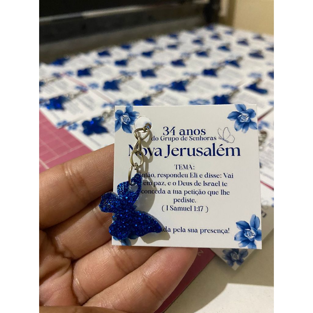 Mimo para cliente kit com 10-20-40-50 chaveiros personalizado-Lembrancinha para cliente feito de resina em Oferta na Shopee