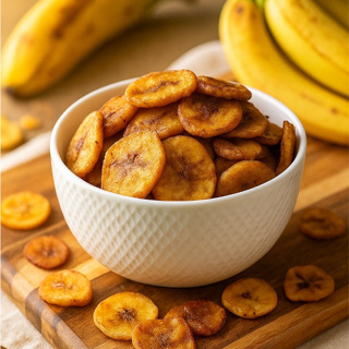 Banana Chips com Açucar e Canela. 500gr Crocante. em Oferta na Shopee