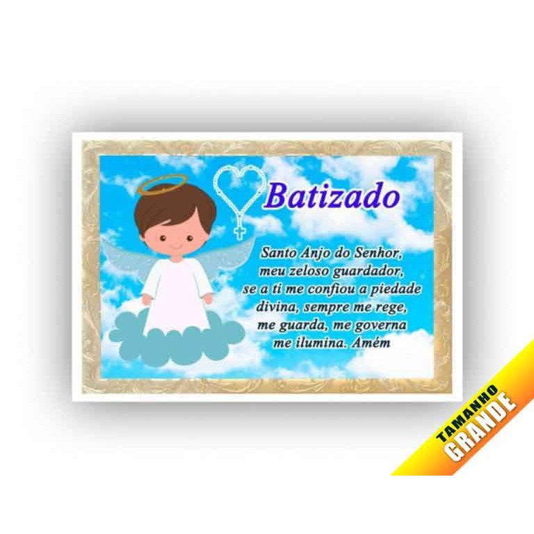 Papel arroz Batizado Azul menino para Bolo Grande 30x40cm