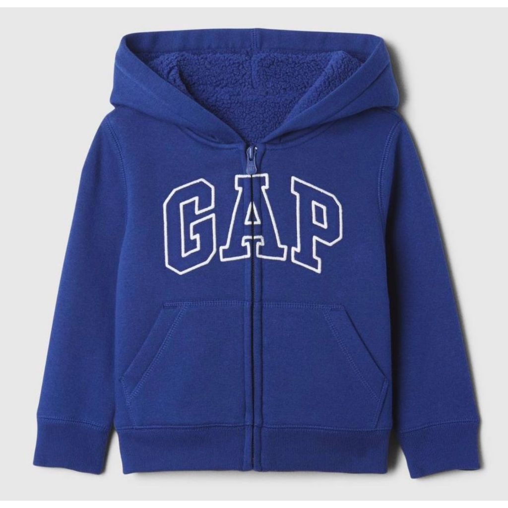 BLUSA MOLETOM GAP SHERPA BEBE AZUL - 12/18M,18/24M
