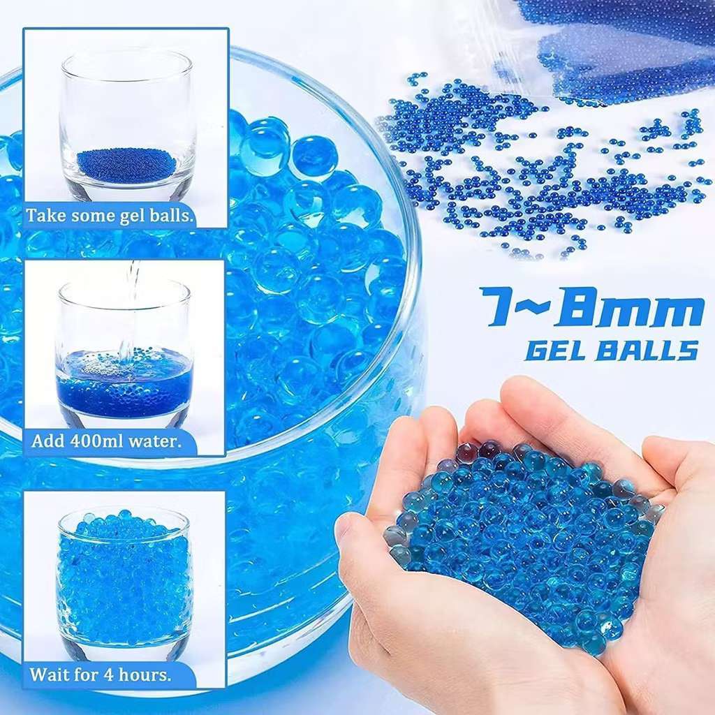 50000, 100000, 1000000 pequenas bolas de gel cor aleatória em Oferta na Shopee