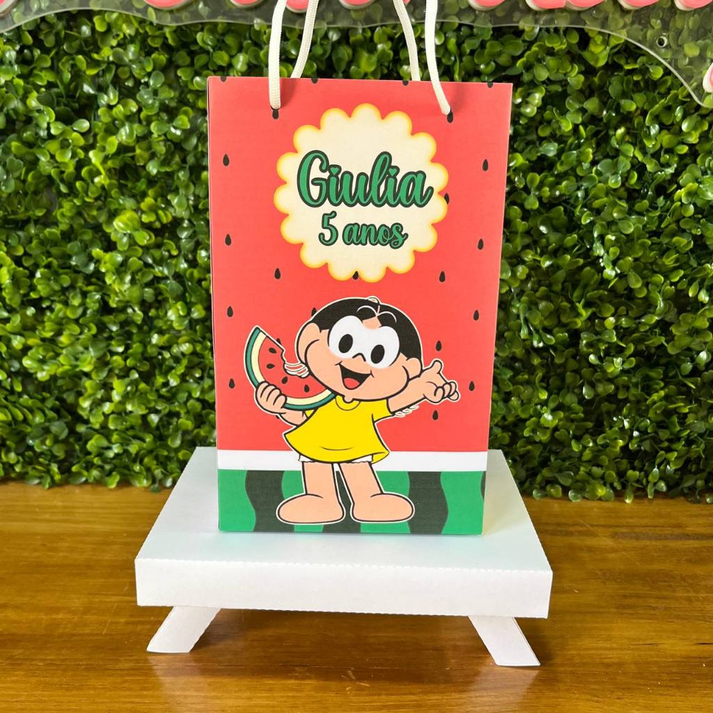 SACOLINHA PERSONALIZADA MAGALI - PEGUE E MONTE - TAMANHO (M) - Lembrancinha - Aniversário