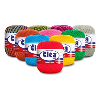 Kit 8 Linha Clea 500 Metros Circulo Para Crochê, Bordado, Tricô, Amigurumi e Artesanato em Oferta na Shopee