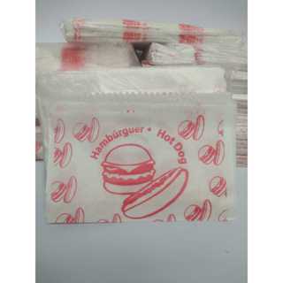 500 und Saco para Hamburguer, Lanche, HotDog de papel em formato L em Oferta na Shopee