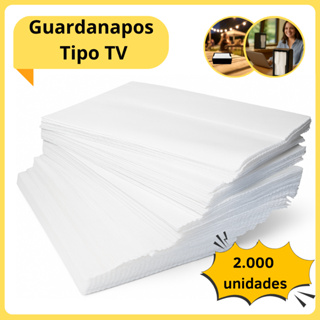 Kit 2000 Guardanapos Branco Papel Tipo Tv Seda Mesa Balcão Lanchonete Restaurante Padaria 13cmx14cm em Oferta na Shopee