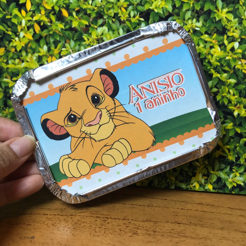 Marmita personalizada Rei leão / Simba  / kit marmita / lembrancinhas de aniversário / marmitinha / mod2