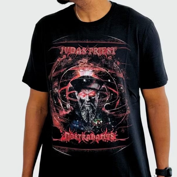 Camiseta Judas Priest Nostradamus Oficial – Heavy Metal | Consulado do Rock Masculina Algodão