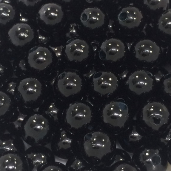 200 CONTAS DE PORCELANA VIDRO - 8 mm - PRETA UMBANDA CANDOMBLÉ. em Oferta na Shopee