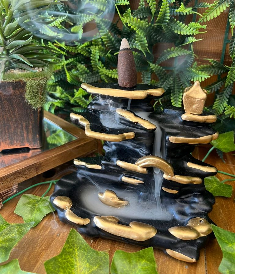 Imagem Incensário Cascata e Vareta Porta Incenso 2 em 1