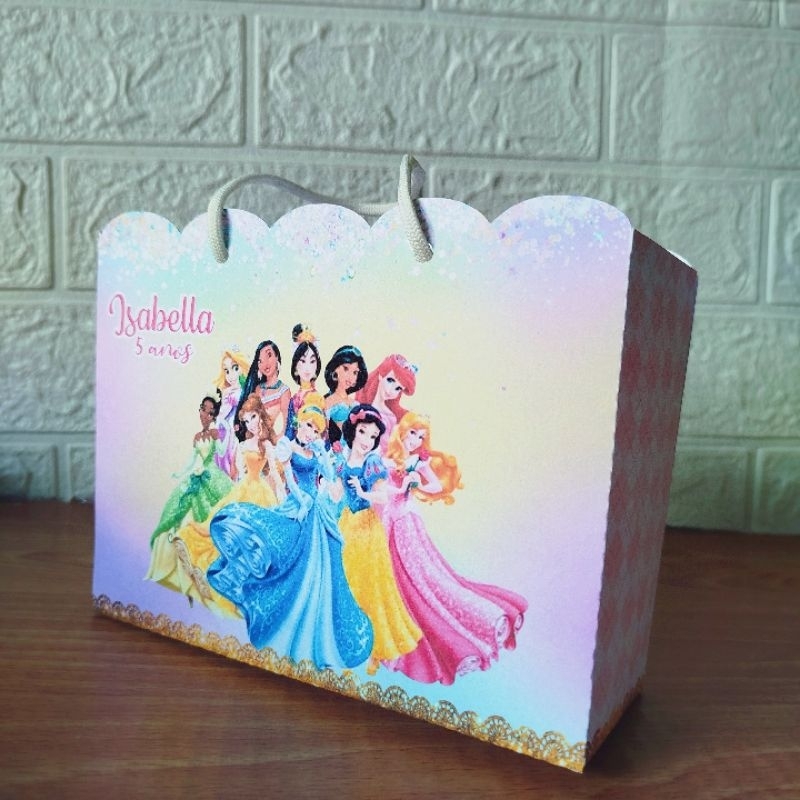 Sacolinha Personalizada Lembrancinha Para Festa Princesas Da Disney-Pegue e Monte
