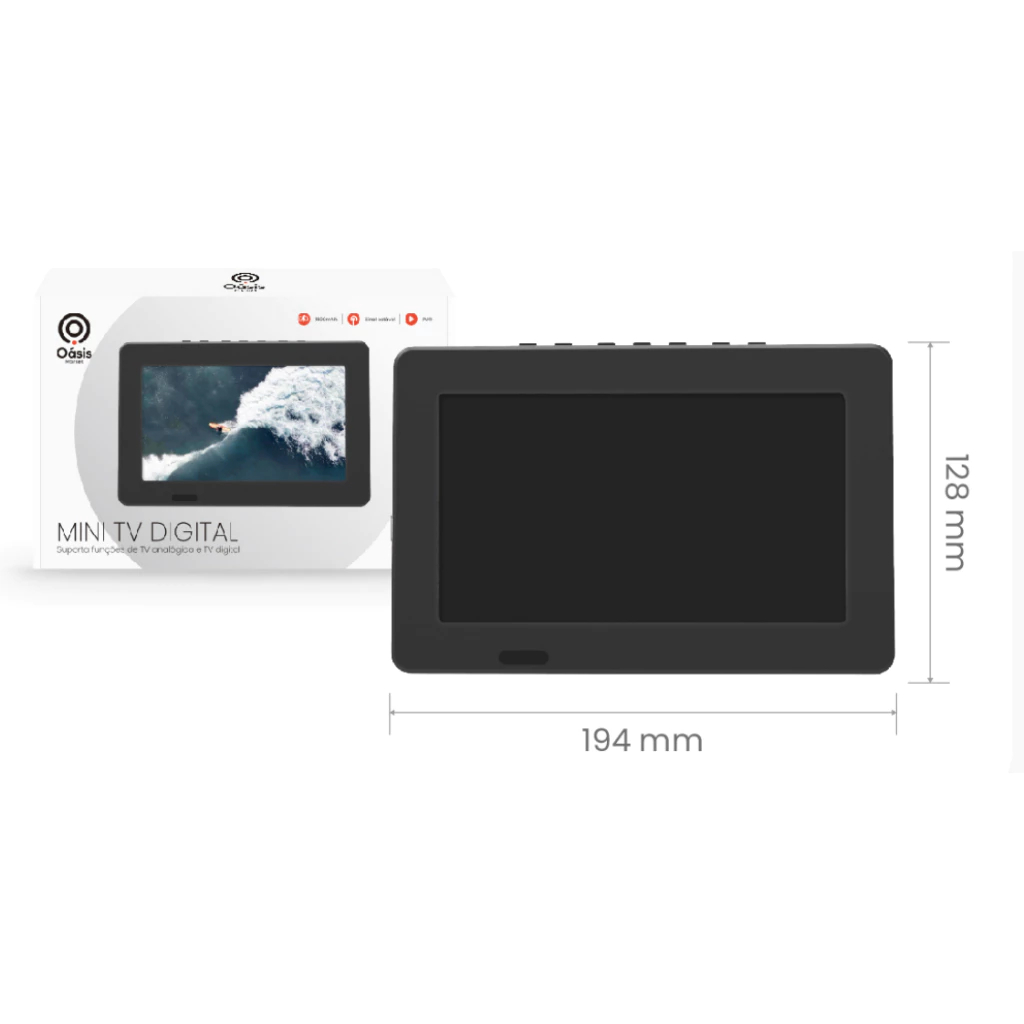 Mini Tv Digital Monitor Portátil 7 Polegadas Led Hd Usb Av - Produto Já no Brasil Envio Imediato