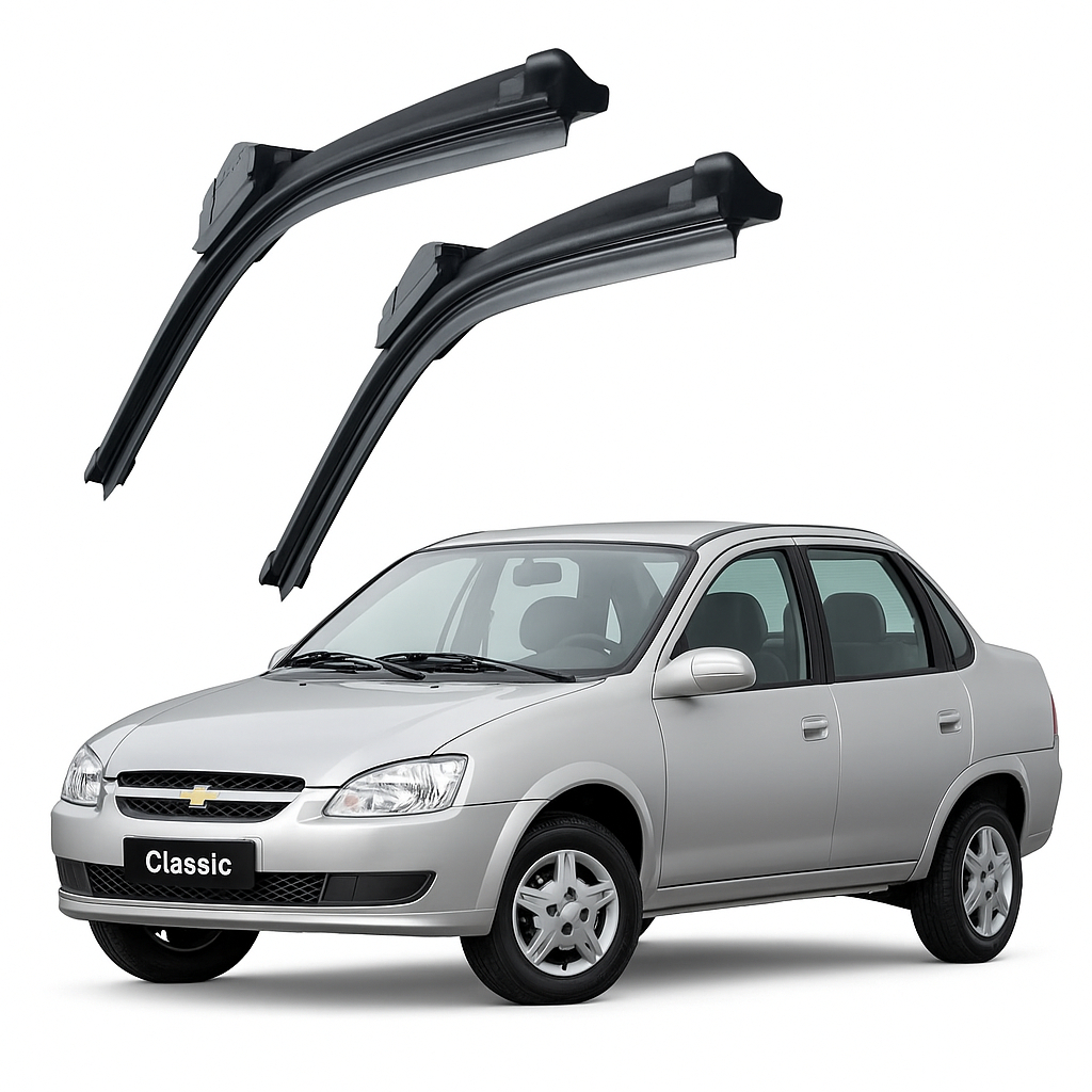 Par de Palhetas Limpador de Parabrisa Dianteiro Para Chevrolet Corsa Classic 1995 Até 2016 em Oferta na Shopee
