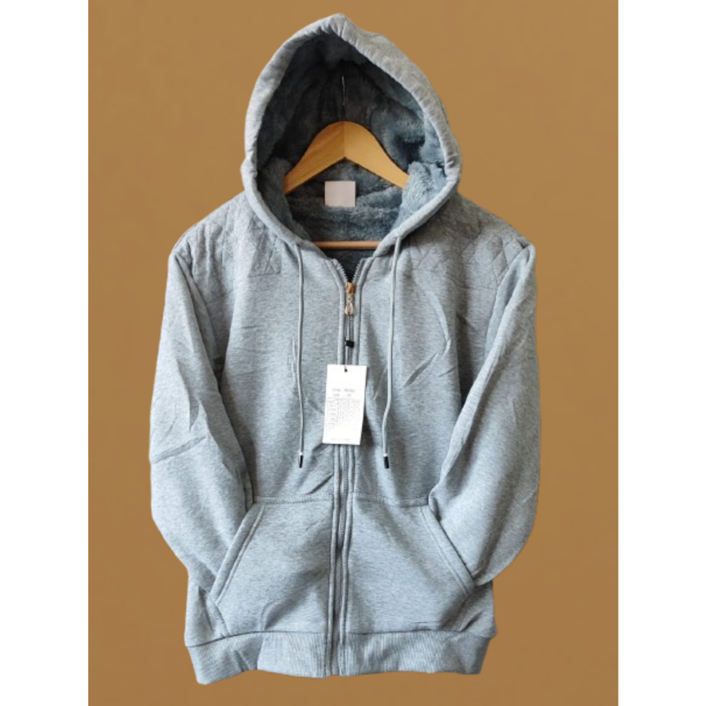 BLUSA FEMENINA TAMANHO GRANDE  COM ZIPER COM BOLSO COM BOLSOS  E COM PELINHOS