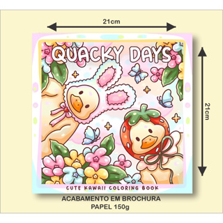 Livro de colorir QUACKY DAYS LANÇAMENTO 33 PAGINAS 21x21cm em Oferta na Shopee