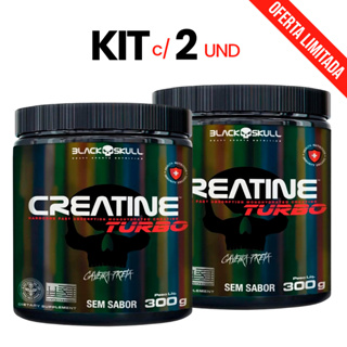 Kit 2 Unidade Creatine Turbo Black Skull 300g em Oferta na Shopee