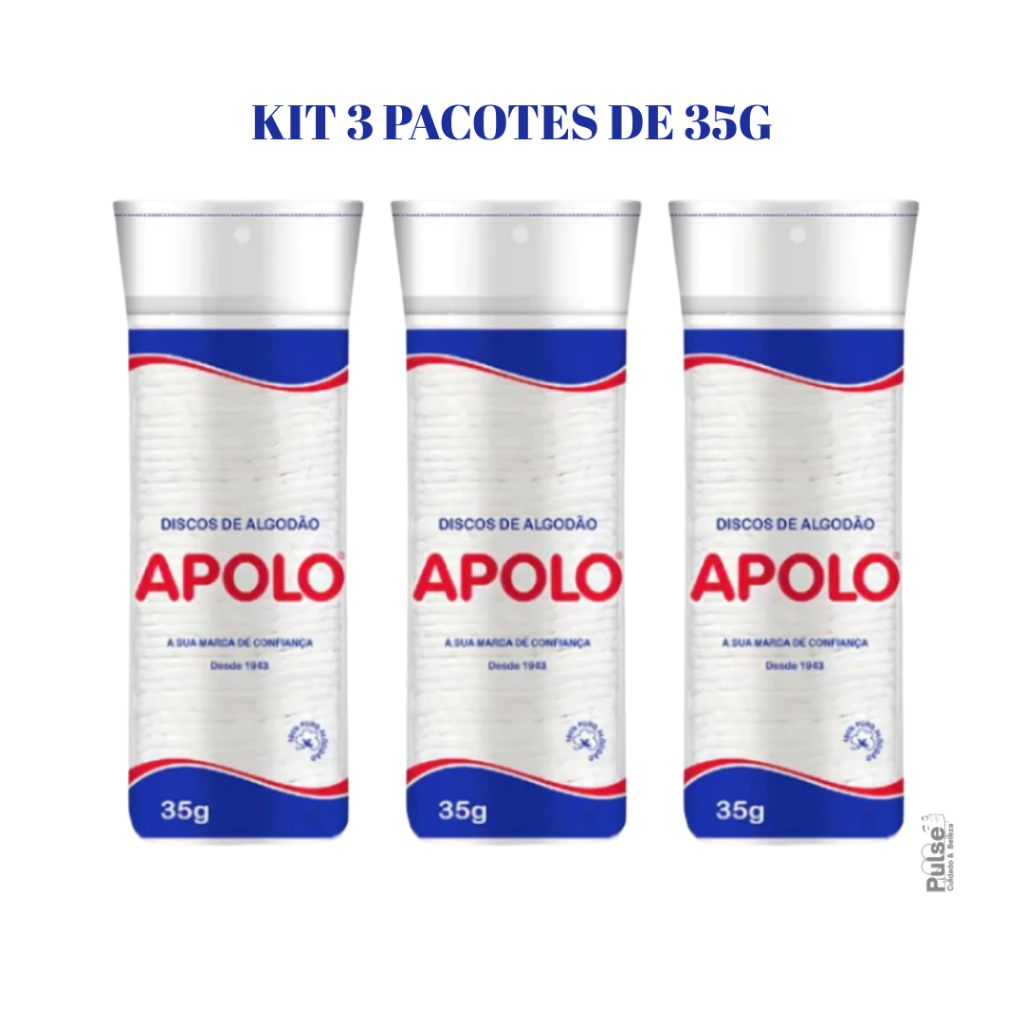 Kit Discos de Algodão Apolo  35g em Oferta na Shopee