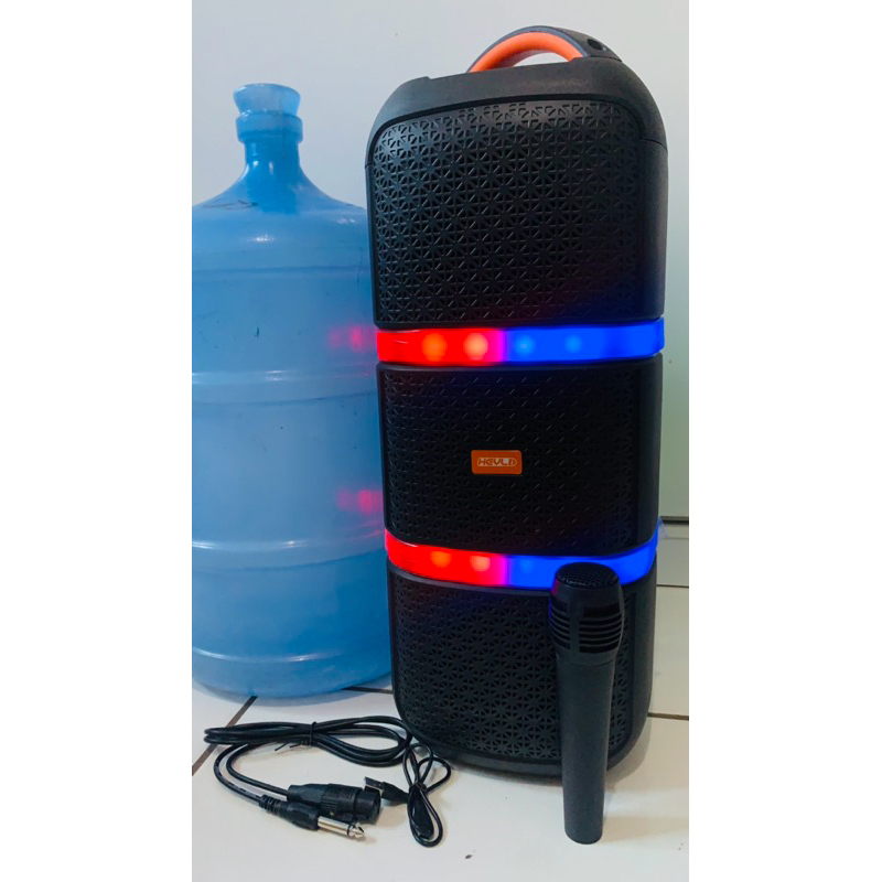 Super caixa de som Heyli HSY-4301 Potente karaoke bluetooth pendrive fm  microfone luzes em led show