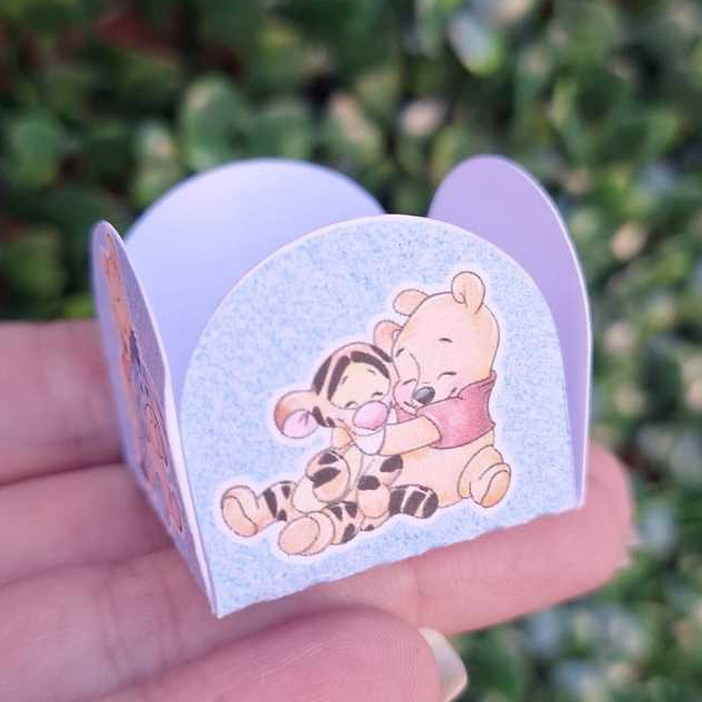 Forminhas para Doces Personalizado Ursinho Pooh para Aniversario - Forminha Brigadeiro - Festa Infantil