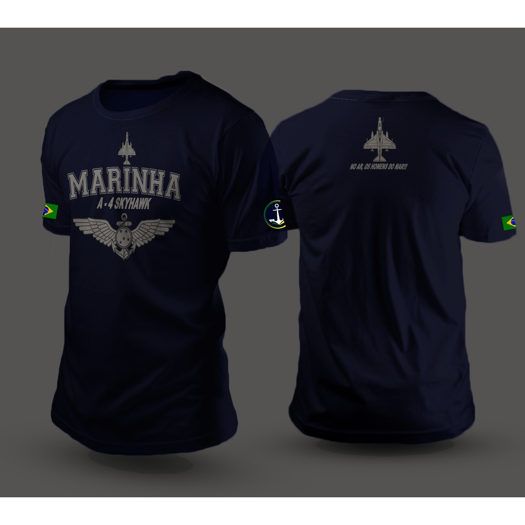 Camiseta Marinha do Brasil Aviação Naval Azul Marinho