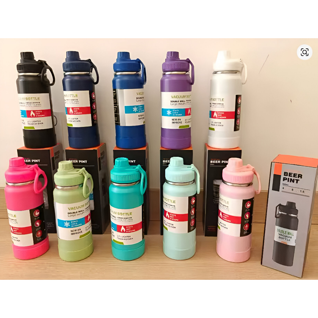 Copo Garrafa Térmica Aço inoxidável 304 Parede Dupla 600 ML em Oferta na Shopee