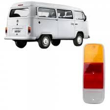LANTERNA TRASEIRA VW KOMBI 1976/ CLIPPER VERMELHA/AMBAR RE CRISTAL COM SOQUETE COMPLETA DE 1976 A 2013 TODOS