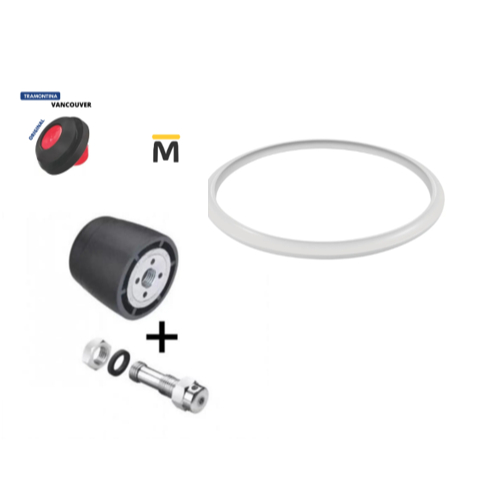 KIT ANEL VEDAÇÃO(BORRACHA)+PESO+PINO CENTRAL+VAL SEGURANÇA  TODOS ORIGINAL PANELA PRESSÃO TRAMONTINA VANCOUVER 6 LITROS
